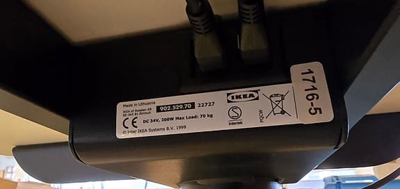 Höj- och sänkbart skrivbord IKEA, ergonomiskt kontorsbord