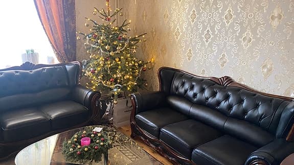 Rokoko Svart klassisk tidlös 2 och 3 - sitsig soff grupp