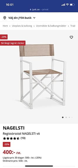 Utemöbler stolar