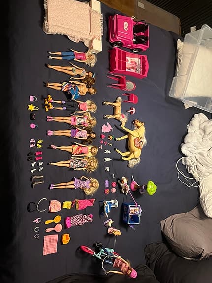 Barbie dockor och tillbehör set