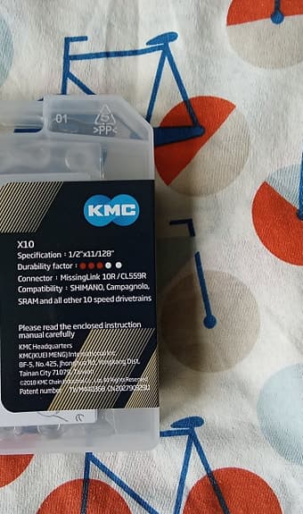 Ny cykel kedja KMC 10 DELAT
