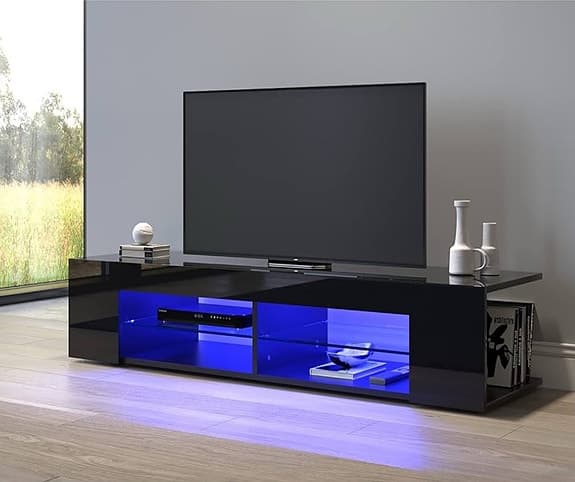 Helt ny tv-bänk med inbyggd LED-belysning