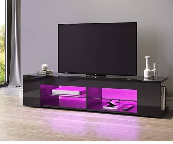 Helt ny tv-bänk med inbyggd LED-belysning