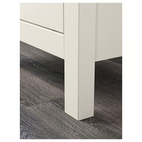 HEMNES Byrå med 2 lådor + Glasskiva  (Två byråer säljs tillsammans)