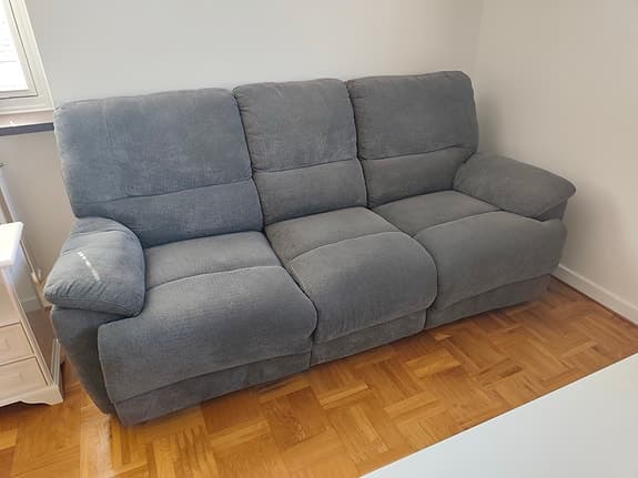 Bekväm 3-sits soffa med reclinerfunktion