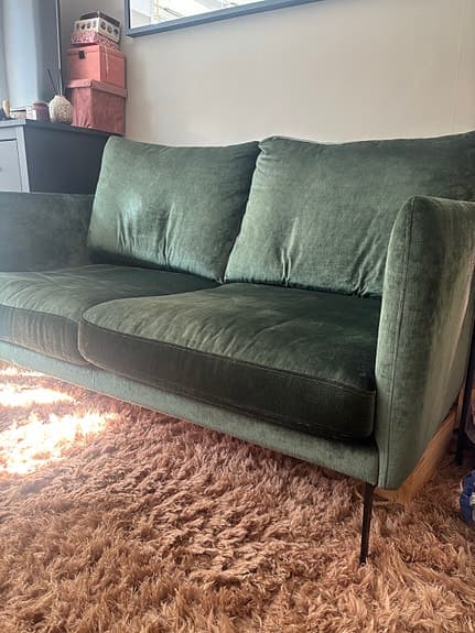 Sweef Flamingon 2-sits soffa – mycket bra skick – grön (leverans löses)