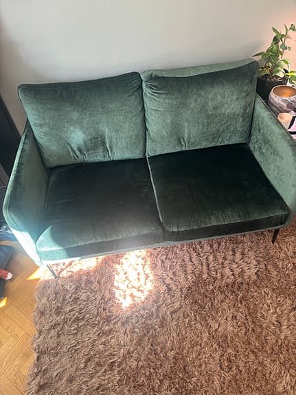 Sweef Flamingon 2-sits soffa – mycket bra skick – grön (leverans löses)