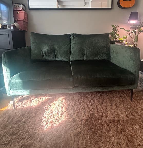 Sweef Flamingon 2-sits soffa – mycket bra skick – grön (leverans löses)