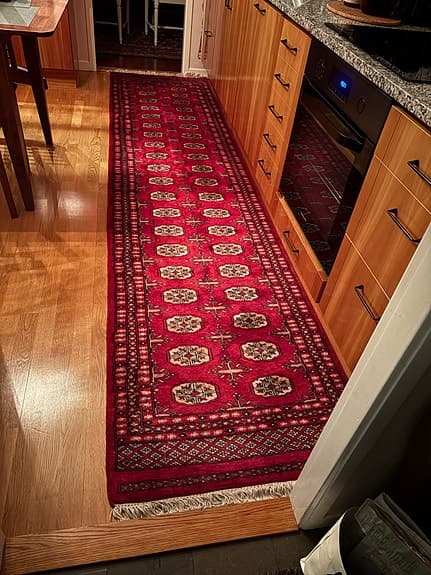 &Tradition matta gångmatta ull röd 346x81 cm