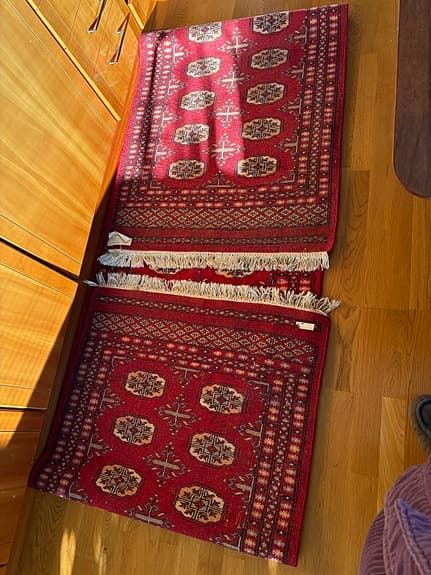 &Tradition matta gångmatta ull röd 346x81 cm