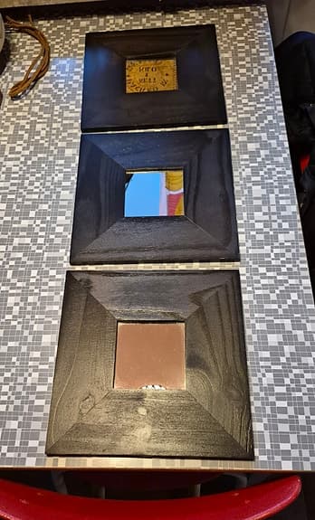 3 ST SPEGLAR TRÄ RETRO INDISKA VINTAGE