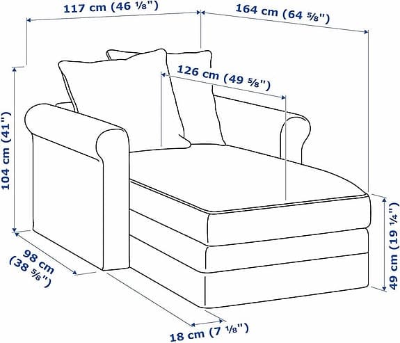 Ikea grönlid schäslong