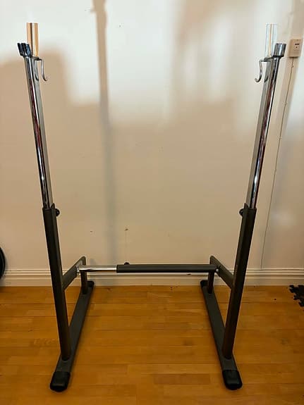 Ställning för skivstång justerbar metall svart/krom