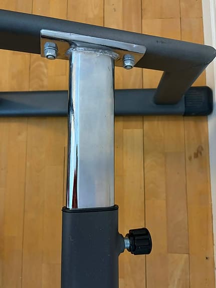 Ställning för skivstång justerbar metall svart/krom