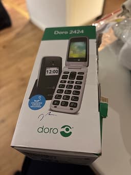 Doro 2424 mobiltelefon vikbar svart