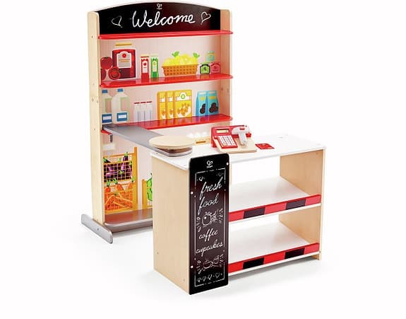 Ny trä Hape leksaksbutik leksaksaffär affär butik