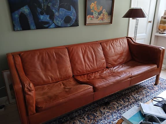 Børge Mogensen lädersoffa 3-sits