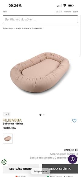 Jotex babynest beige
