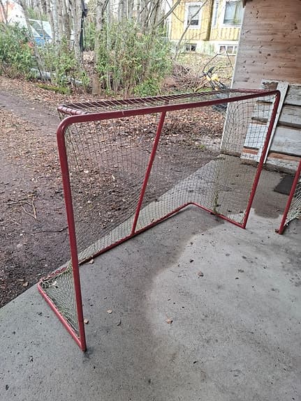 Innebandy / bandy mål metall röd, 2st