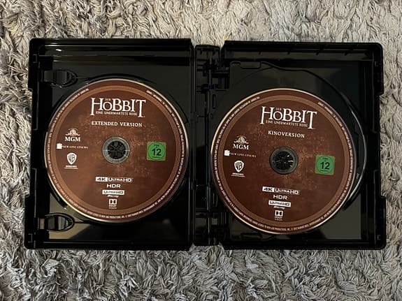 The Hobbit Trilogy 4K UHD Tysk utgåva (Extended+Standard)