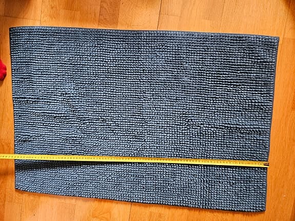 Badrumsmatta petroleumblå