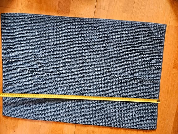 Badrumsmatta petroleumblå