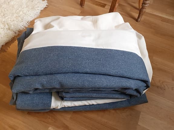 Sänggavel och DUNVIK 2 x madrassklädsel