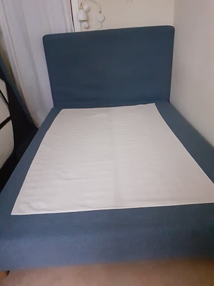 Sänggavel och DUNVIK 2 x madrassklädsel