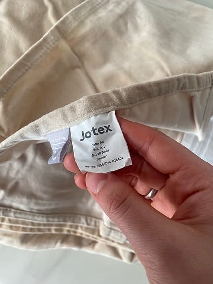 Jotex gardiner beige bomull