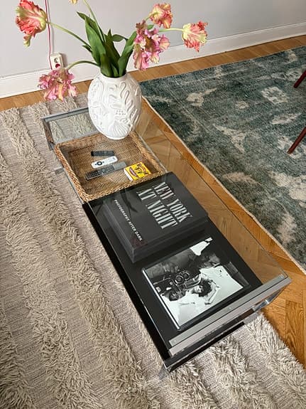 Kho Liang Ie “Langerak” soffbord – glas/krom/wengé – 70-tal design soffbord