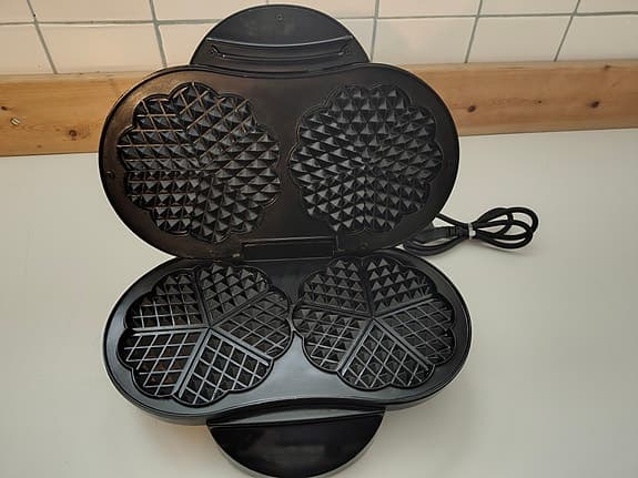 dubbelt våffeljärn i fint skick