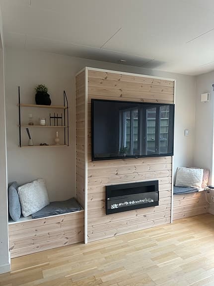 Väggmonterad eldstad etanolkamin