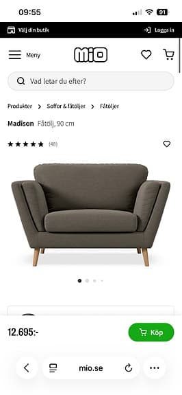 Fåtölj Mio Madison 90 cm