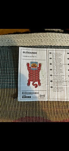 Intressekoll Matta IKEA Tiger Glödande