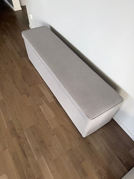 Mio förvaringsbänk beige tyg