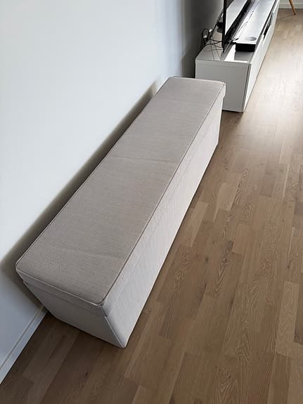 Mio förvaringsbänk beige tyg