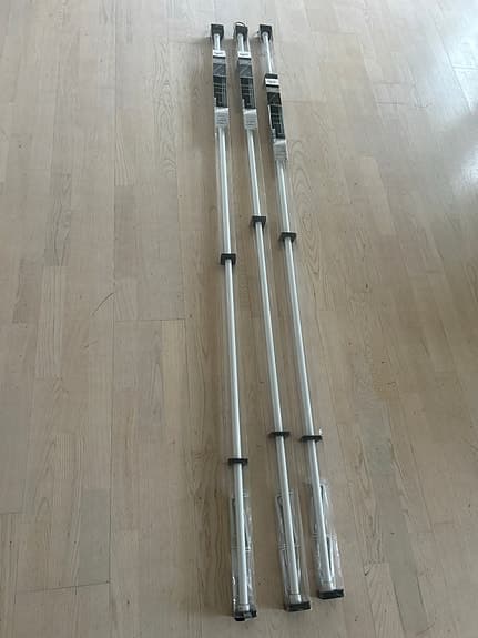 Ny Gardinstång gardinstänger Kirsch Scala 210-380 cm Vit guld och silver