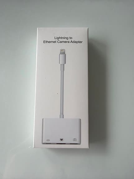 Apple Lightning to Ethernet Camera Adapter nätverks- och kameraadapter vit