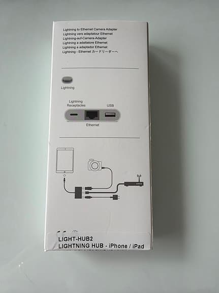 Apple Lightning to Ethernet Camera Adapter nätverks- och kameraadapter vit