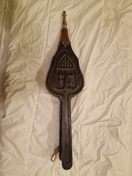 Blåsbälg för eldstad