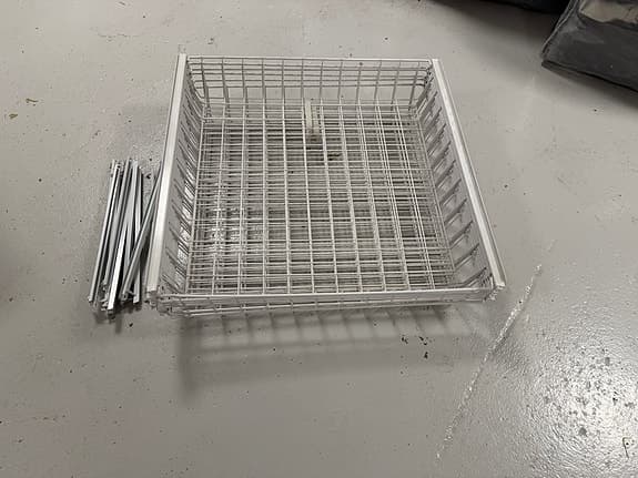 Trådbackslådor med skenor för 60-garderob - 6 st grunda