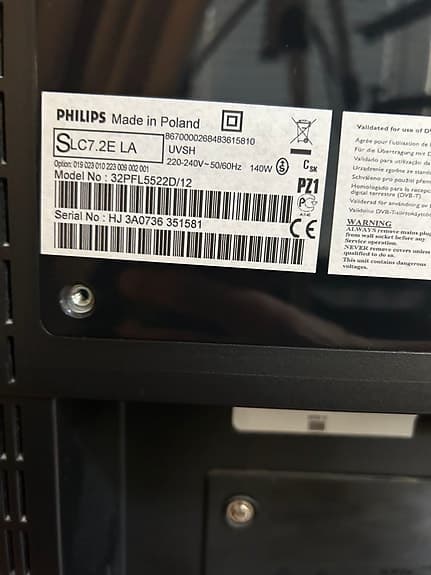Philips 32" HD Ready TV – fint skick, fungerar prima