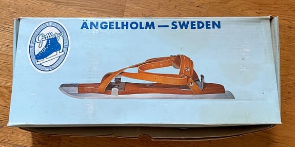 Ängelholm skridskor läderremmar storlek 40