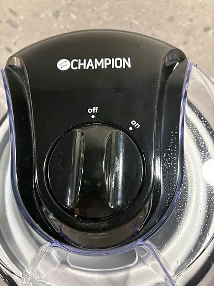 Champion glassmaskin svart