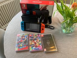Nintendo Switch + 3 spel