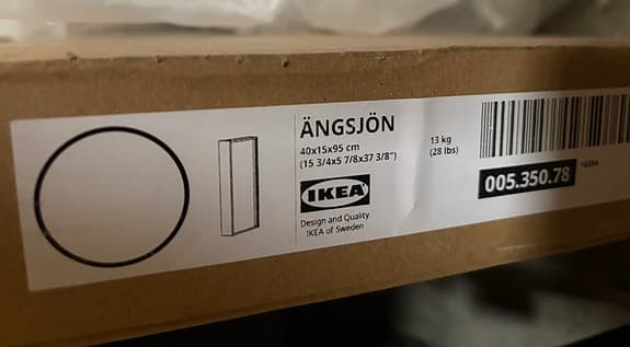 IKEA ÄNGSJÖN - Väggmonterat badrumsskåp med spegeldörr vitt