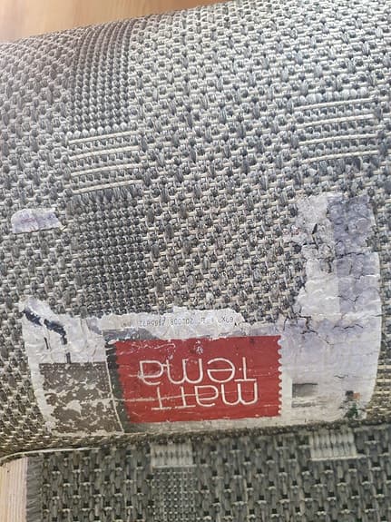 Matta ute altan grå mönstrad matt tema