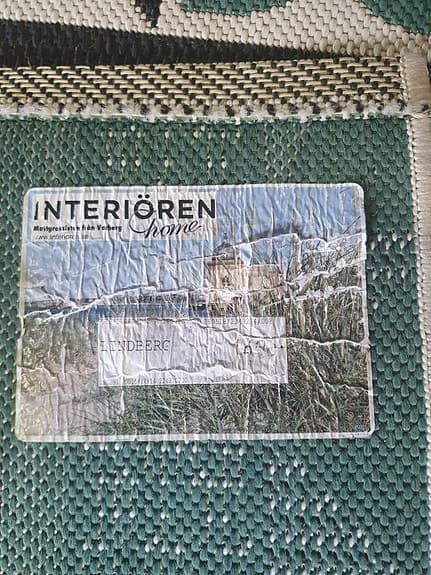 Utematta matta altan ute Interiören