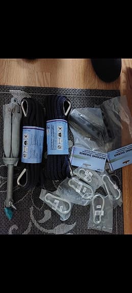 Diverse utrustning för fiske och friluftsliv