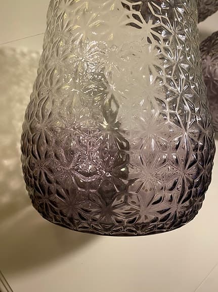 4 stora rökfärgade vaser